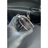 Kristal Taşlı Deri Bayan Mini Çanta Cüzdan Oto Anahtarlık Siyah