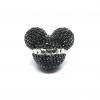 Kristal Taşlı Mickey Mouse Havalandırma Klips Oto Kokusu Siyah