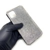 iPhone 11 Swarovski Kristal Taşlı Bayan Telefon Kılıfı Siyah Gümüş