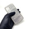 iPhone 12 Mini Swarovski Kristal Taşlı Bayan Şeffaf Telefon Kılıfı Gümüş
