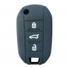 Peugeot 301 308 Sustalı Anahtar Uyumlu Silikon Oto Anahtar Kumanda Kabı Kılıf Siyah
