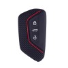 Volkswagen Golf 8 Mk8 2020 Üzeri Uyumlu Silikon Oto Anahtar Kumanda Kabı Siyah Kırmızı