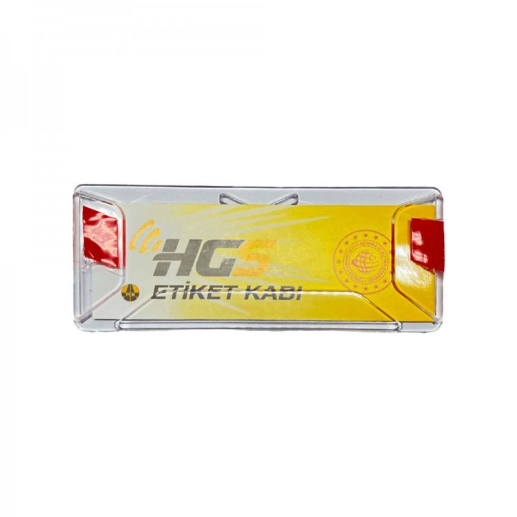 HGS Etiket Kabı Yeni Büyük HGS Uyumlu Yapışkanlı Plastik Şeffaf 11.5x4.5cm