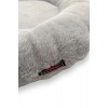 Yumuşak Tüylü Peluş Yuvarlak Evcil Hayvan Kedi Yatağı Minder 50cm Gri