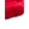 Yumuşak Tüylü Peluş Yuvarlak Evcil Hayvan Kedi Yatağı Minder 50cm Kırmızı