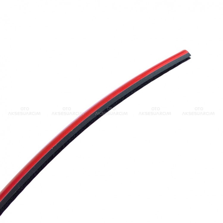 Kırmızı Yapışkanlı Nikelaj Tampon Panjur Şeridi 11mm 1 Metre