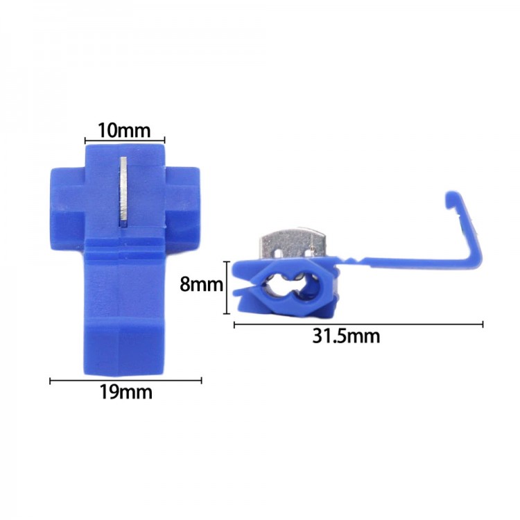 Hızlı Kablo Ekleme Aparatı Konnektör Klips Klemens Mavi 0.75-2.5 mm² 100 Adet