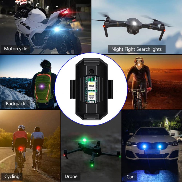 Mini Led Çakar 7 Renk RGB USB Şarjlı Araba Motosiklet Bisiklet Drone Uyumlu