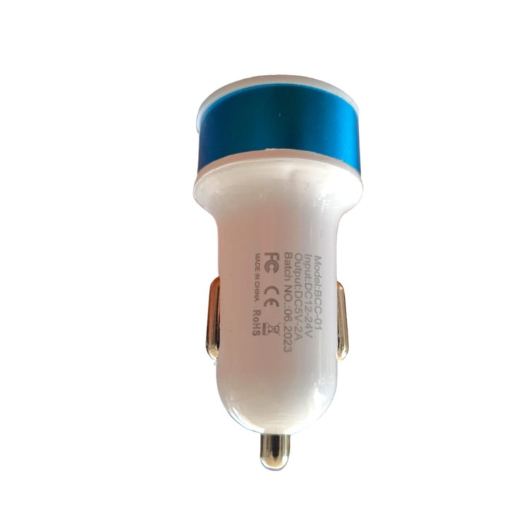 Işıklı Araç Çakmaklık Şarj Aleti Çift USB Girişli 2A 12-24v