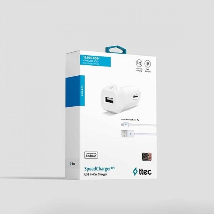 TTEC SpeedCharger 2.1A Android Araç Çakmaklık Şarj Aleti Mikro-USB 2CKS01
