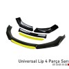 Universal FC5 Model Tampon Eki Ön Lip 4 Parça Siyah Sarı