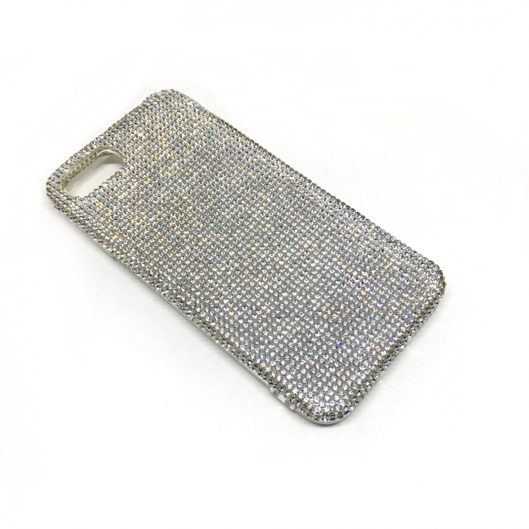 iPhone 7/8 Kristal Taşlı Bayan Telefon Kılıfı Gümüş