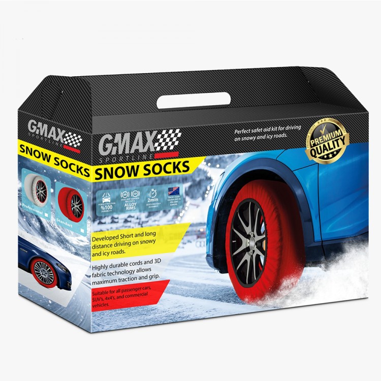 GMAX Oto Araba Lastik Anti Patinaj Kar Çorabı Kırmızı XS Grup 1