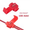 Hızlı Kablo Ekleme Aparatı Konnektör Klips Klemens Kırmızı 0.5-1 mm² 100 Adet