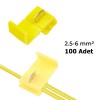 Hızlı Kablo Ekleme Aparatı Konnektör Klips Klemens Sarı 2.5-6 mm² 100 Adet