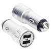 Metal Araç Çakmaklık Şarj Aleti Çift USB Girişli Hızlı Şarj 2.4A 12-24v