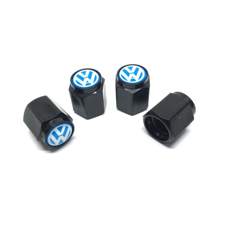 Volkswagen Altıgen Sibop Kapağı 4'lü Parlak Siyah