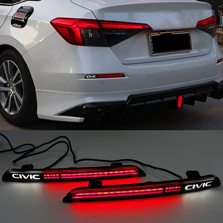 Honda Civic 2022-2023 Selamlamalı Kayar Sinyalli Led Arka Reflektör Sis Farı