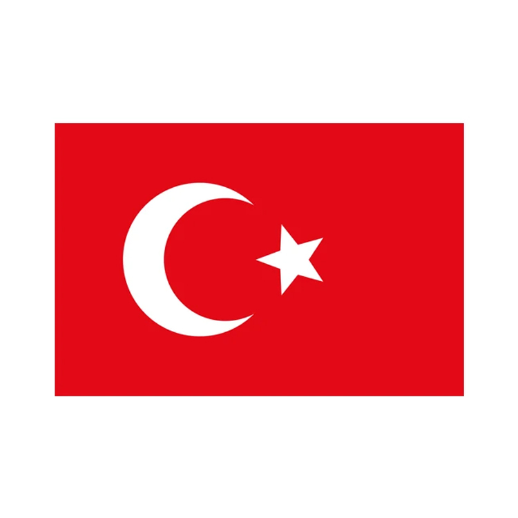 Türk Bayrağı Oto Sticker Büyük Kırmızı Beyaz 29x18cm