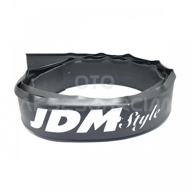 JDM Style Yazılı PVC Ön Lip Tampon Eki Siyah Beyaz